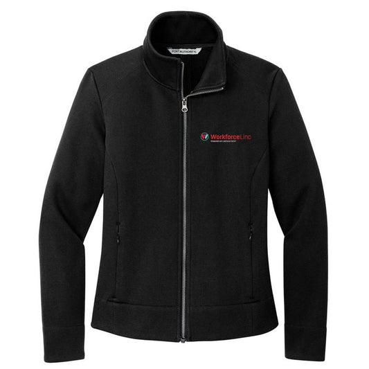 WORKFORCE Port Authority® Ladies Network Fleece Jacket - Deep Black