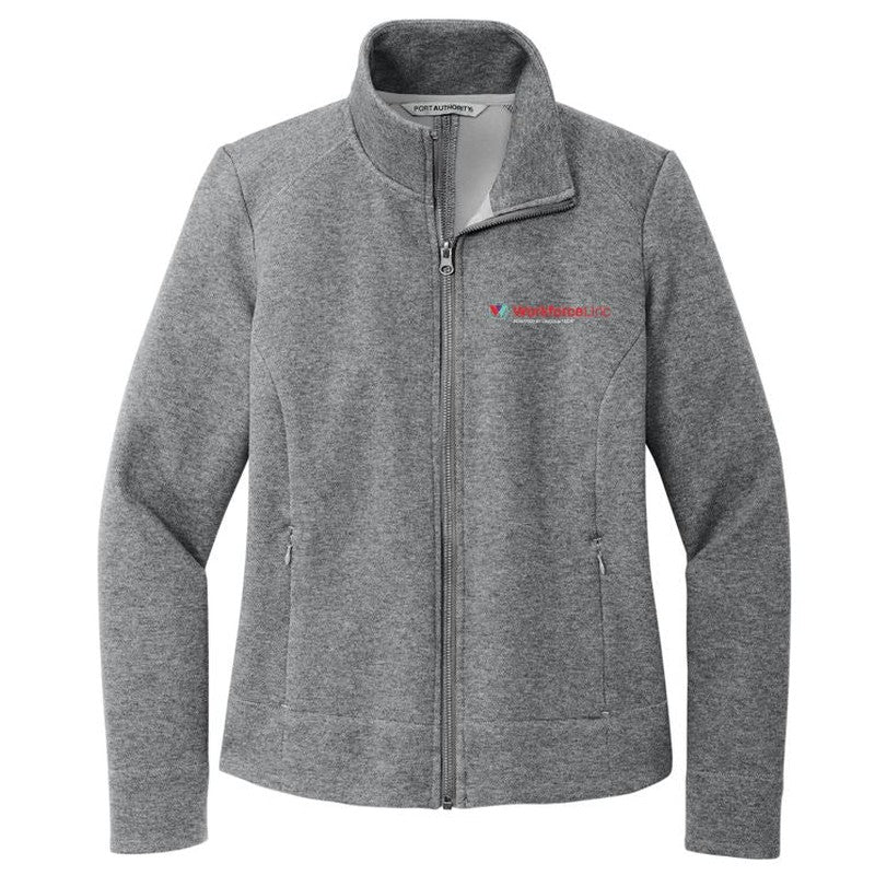 WORKFORCE Port Authority® Ladies Network Fleece Jacket - Grey Heather