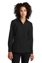 Load image into Gallery viewer, EUPHORIA Mercer+Mettle™ Women’s Long Sleeve Stretch Woven Shirt - Deep Black
