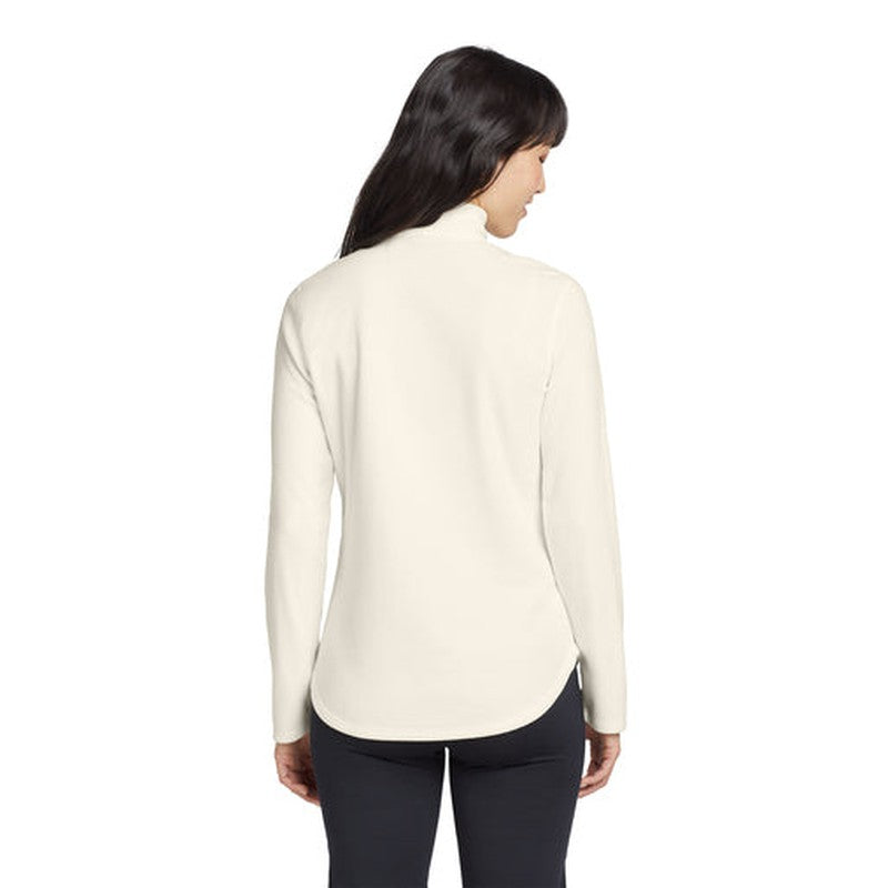 NEW LINCOLN TECH - Eddie Bauer® Ladies 1/2-Zip Microfleece Jacket - Ivory