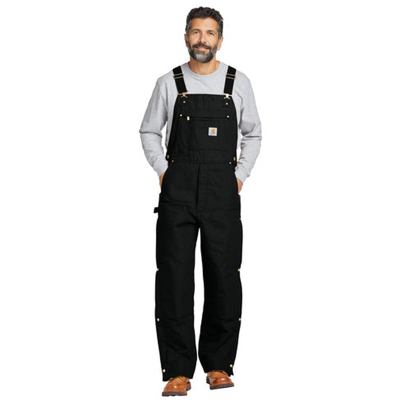 NEW LINCOLN TECH - Carhartt® Firm Duck Insulated Bib Overalls - Black