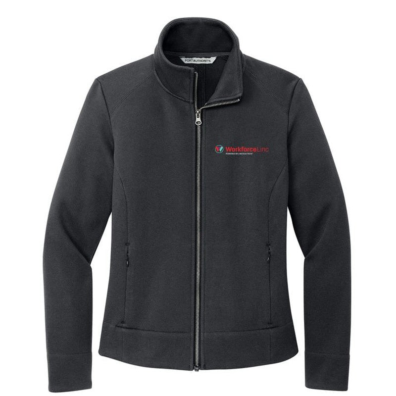 WORKFORCE Port Authority® Ladies Network Fleece Jacket - Charcoal