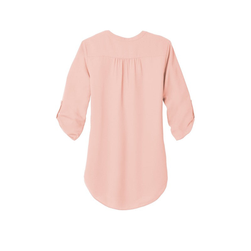 EUROPHIA Port Authority ® Ladies 3/4-Sleeve Tunic Blouse - Rose Quartz