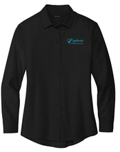 Load image into Gallery viewer, EUPHORIA Mercer+Mettle™ Women’s Long Sleeve Stretch Woven Shirt - Deep Black
