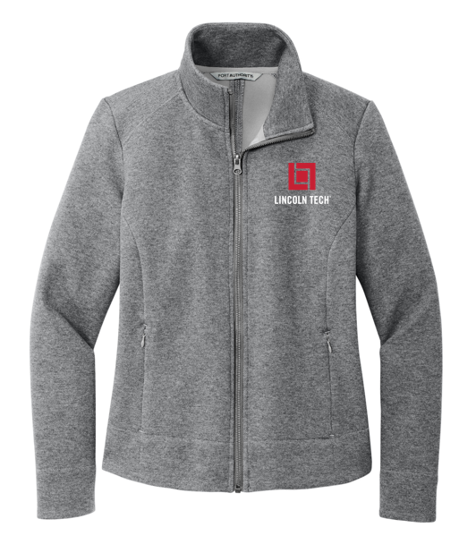 LINCOLN TECH Port Authority® Ladies Network Fleece Jacket - Grey Heather