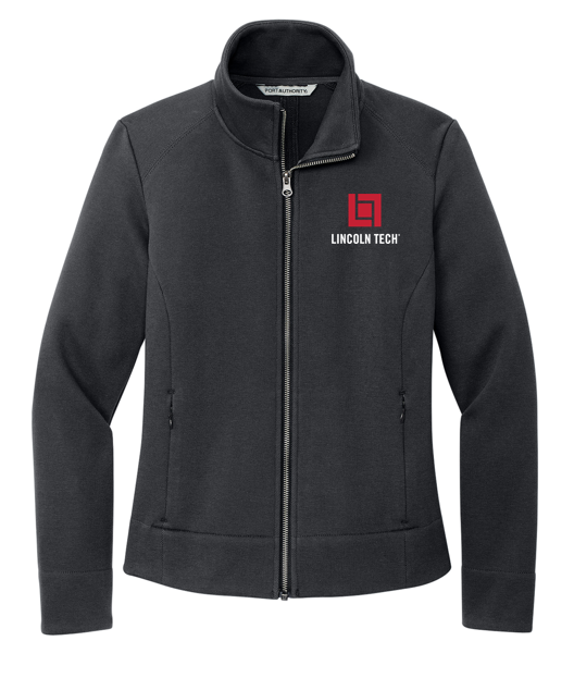 LINCOLN TECH Port Authority® Ladies Network Fleece Jacket - Charcoal