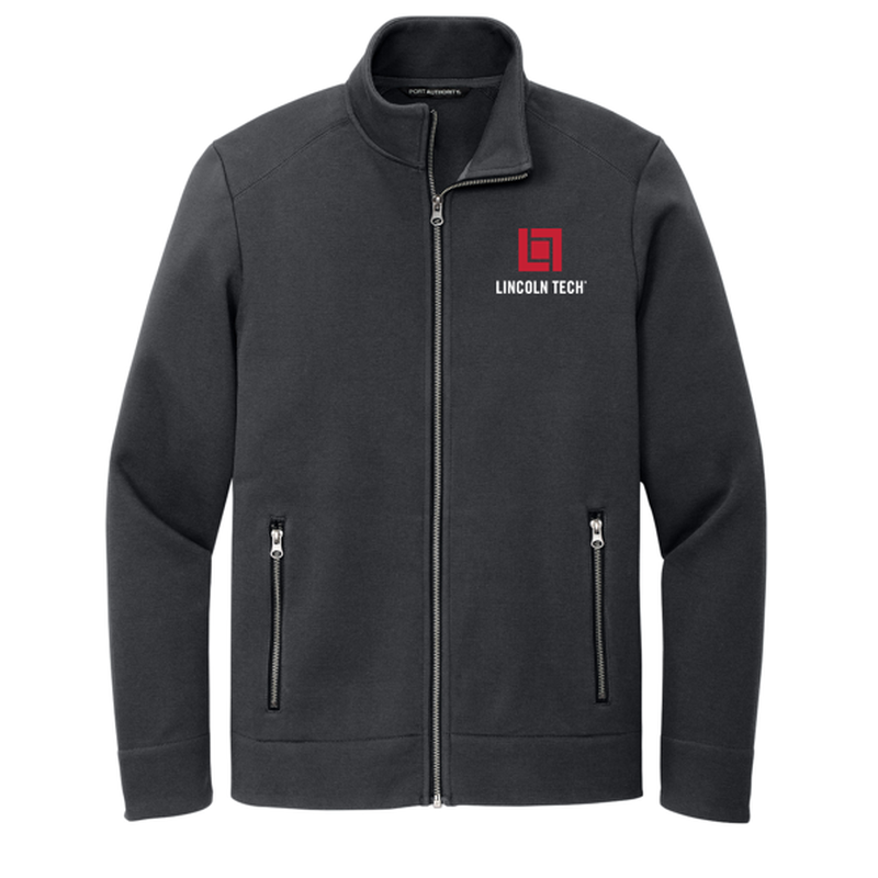 LINCOLN TECH Port Authority® Network Fleece Jacket - Charcoal