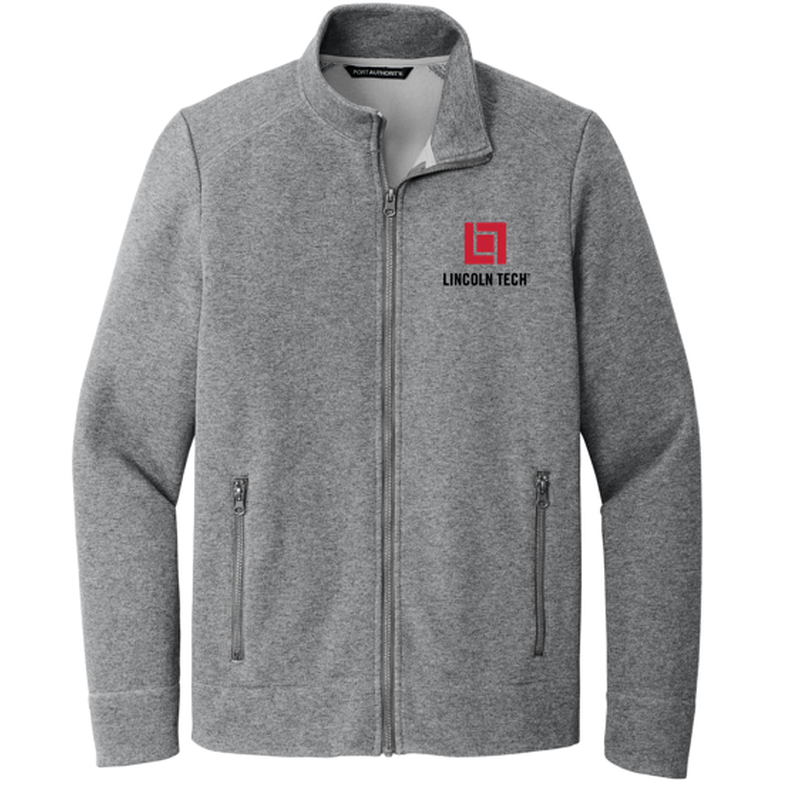 LINCOLN TECH Port Authority® Network Fleece Jacket - Grey Heather