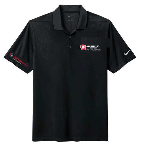 REPUBLIC SERVICES WORKFORCE Nike Dri-FIT Micro Pique 2.0 Polo - BLACK