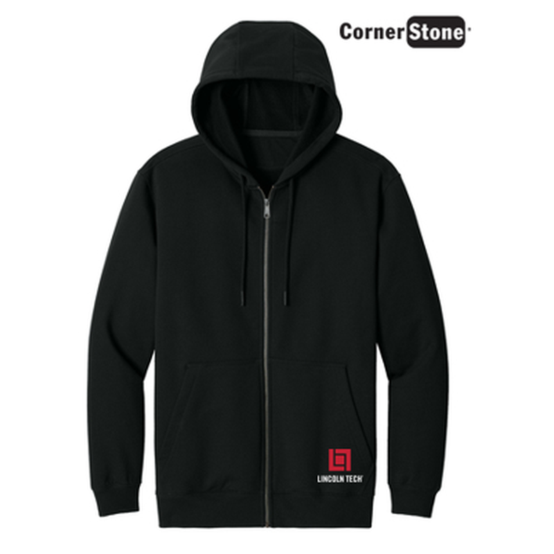 NEW LINCOLN TECH - CornerStone® Tough Fleece Full-Zip Hoodie - Black