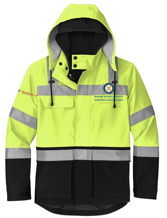 CMC WORKFORCE CornerStone® ANSI 107 Class 3 Waterproof Ripstop 3-In-1 Parka - Safety Yellow