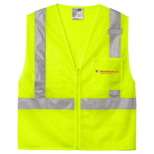 WORKFORCE CornerStone® ANSI 107 Class 2 Mesh Zippered Vest - Safety Yellow