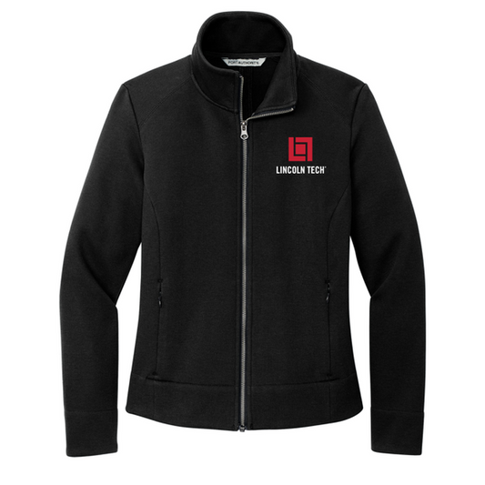 LINCOLN TECH Port Authority® Ladies Network Fleece Jacket - Deep Black