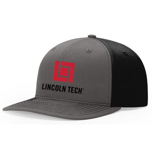 LINCOLN TECH RICHARDSON TWILL BACK TRUCKER - CHARCOAL/BLACK