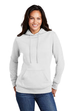 Load image into Gallery viewer, EUPHORIA  Ladies Core Fleece Pullover Hooded Sweatshirt - White
