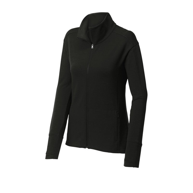 Sport-Tek ® Ladies Sport-Wick ® Flex Fleece Full-Zip - Black