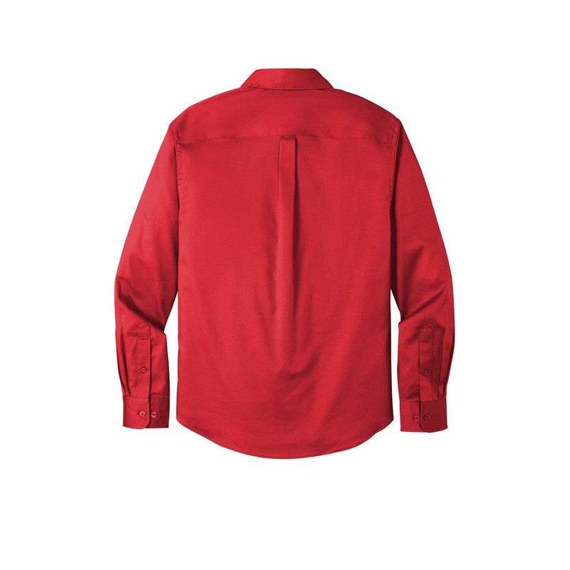 MEN'S Long Sleeve SuperPro React™ Twill Shirt - Rich Red