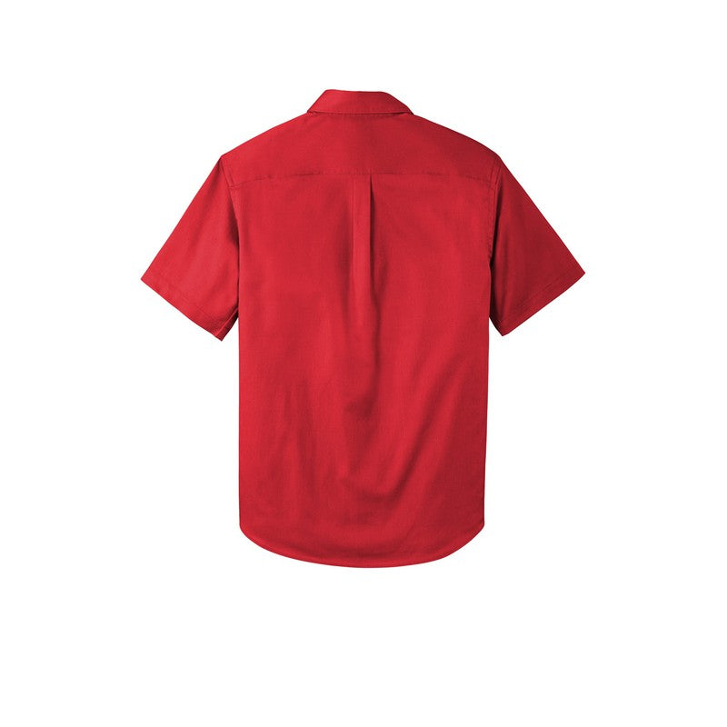 MEN'S Short Sleeve SuperPro React™ Twill Shirt - Rich Red