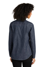 Load image into Gallery viewer, Ladies Long Sleeve Perfect Denim Shirt - Dark Wash
