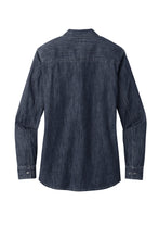 Load image into Gallery viewer, Ladies Long Sleeve Perfect Denim Shirt - Dark Wash
