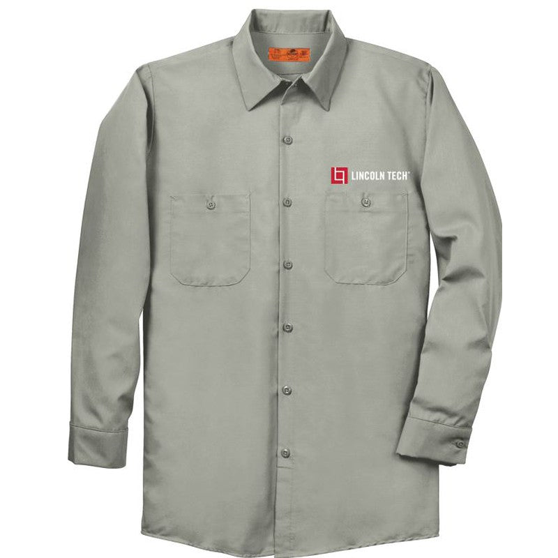 Red Kap® Long Sleeve Industrial Work Shirt - Light Grey