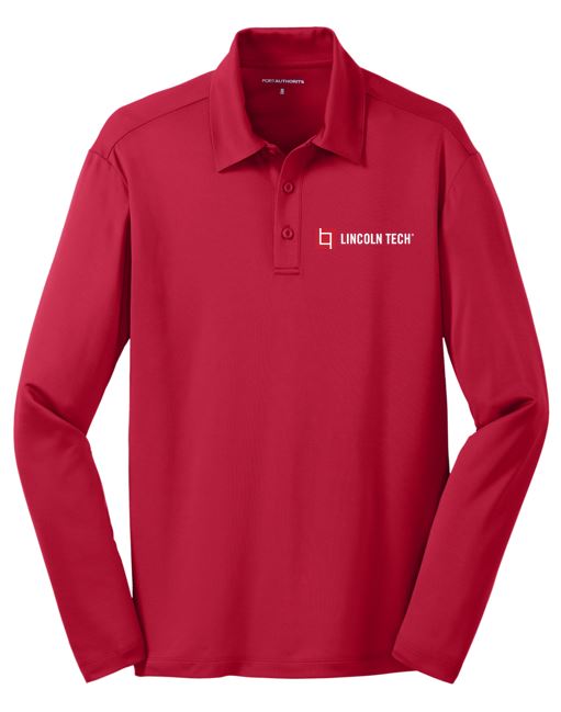 Performance Long Sleeve Polo - Red