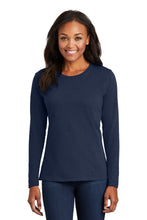 Load image into Gallery viewer, EUPHORIA Ladies Long Sleeve Core Cotton Tee - Navy
