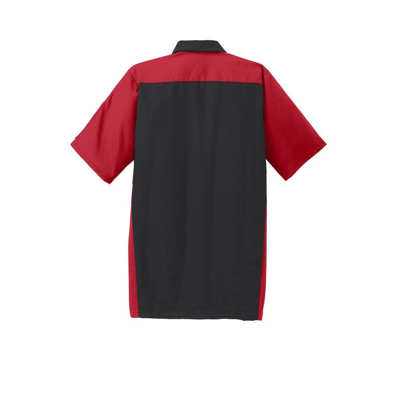 Short Sleeve Ripstop Crew Shirt - AUDI - Red/Black