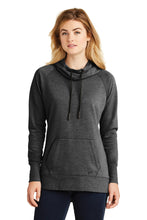 Load image into Gallery viewer, EUPHORIA New Era® Ladies Tri-Blend Fleece Pullover Hoodie - Black Heather
