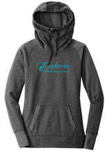 Load image into Gallery viewer, EUPHORIA New Era® Ladies Tri-Blend Fleece Pullover Hoodie - Black Heather
