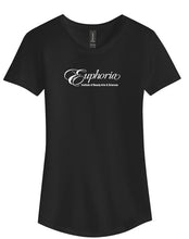 Load image into Gallery viewer, EUPHORIA Ladies Softstyle® Tri-Blend Short Sleeve Tee - Black
