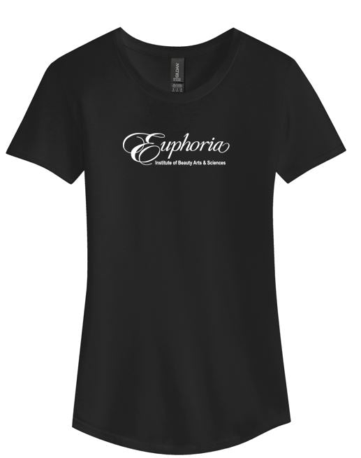 EUPHORIA Ladies Softstyle® Tri-Blend Short Sleeve Tee - Black