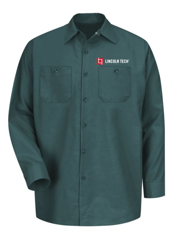 Red Kap Industrial Solid Long Sleeve Work Shirt - Spruce