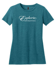 Load image into Gallery viewer, EUPHORIA District ® Women’s Perfect Blend ® Tee - Heathered Teal
