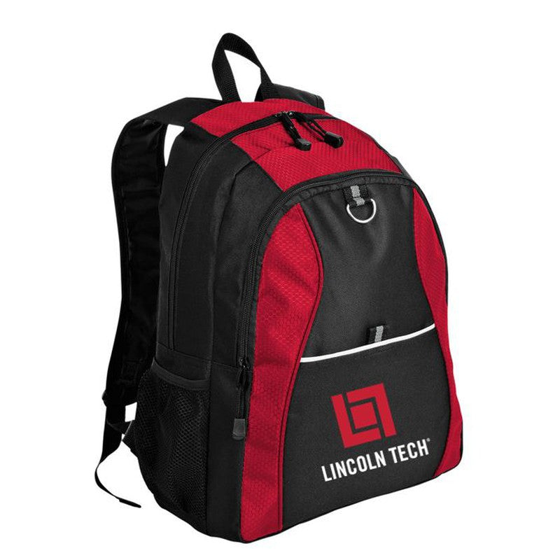 LINCOLN TECH Contrast Honeycomb Backpack - Red