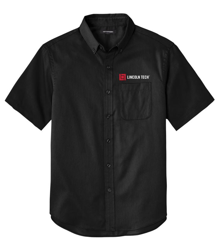 MEN'S Short Sleeve SuperPro React™ Twill Shirt - Deep Black