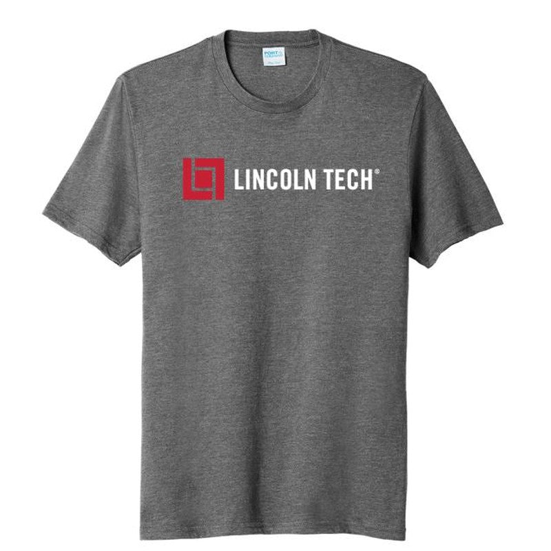 LINCOLN TECH MEN'S Tri-Blend Horizontal Tee - Graphite Heather