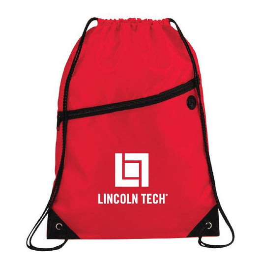 Lincoln Tech Drawstring Bag - Red