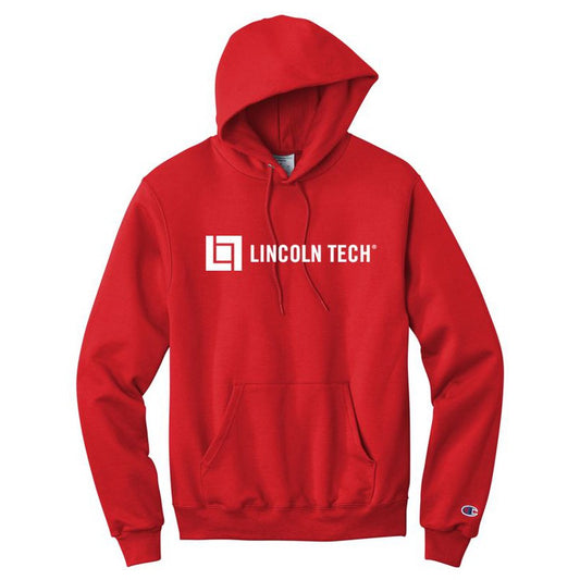 LINCOLN TECH MEN'S Champion® Eco Fleece Pullover Hoodie - Scarlet