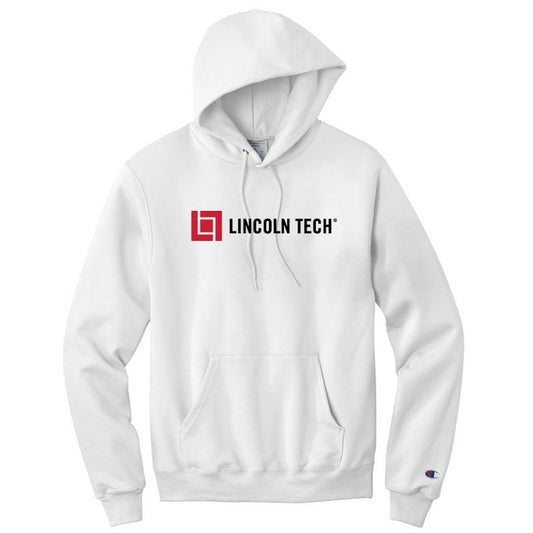 LINCOLN TECH MEN'S Champion® Eco Fleece Pullover Hoodie - White