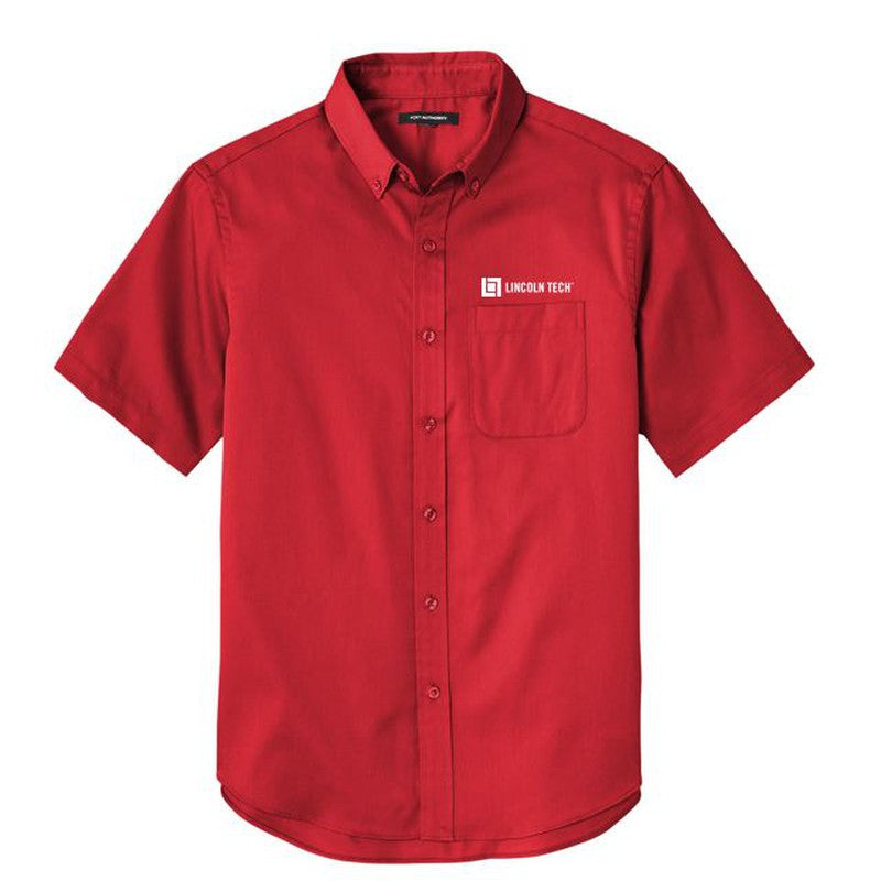 MEN'S Short Sleeve SuperPro React™ Twill Shirt - Rich Red