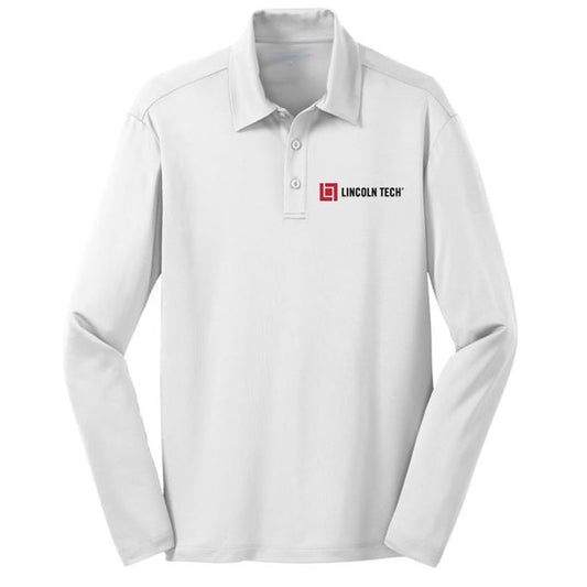 Performance Long Sleeve Polo - White